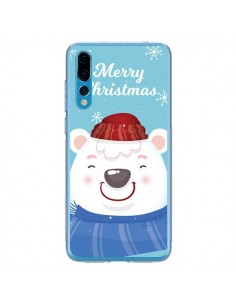 Coque Huawei P20 Pro Ours Blanc de Noël Merry Christmas -...