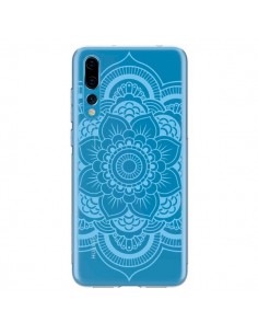 Coque Huawei P20 Pro Mandala Bleu Azteque Transparente -...
