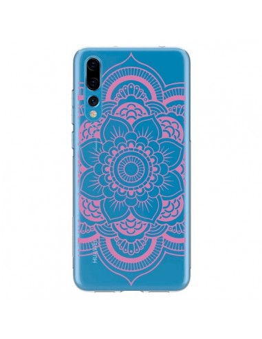 Coque Huawei P20 Pro Mandala Rose Clair Azteque Transparente - Nico