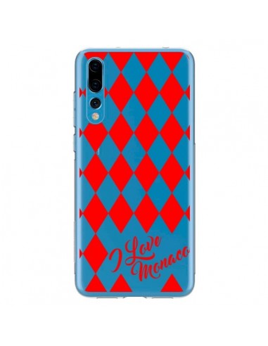 Coque Huawei P20 Pro I Love Monaco et Losange Rouge - Nico