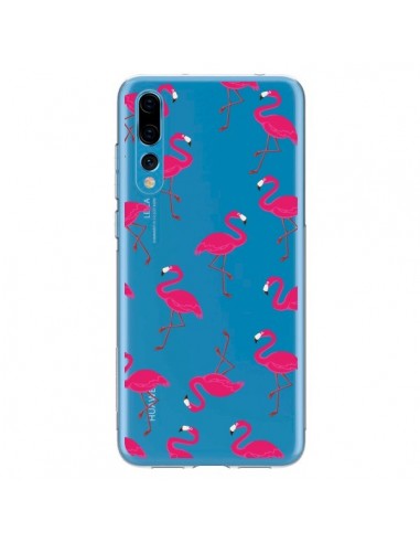 Coque Huawei P20 Pro flamant Rose et Flamingo Transparente - Nico