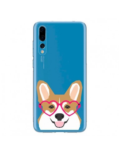 Coque Huawei P20 Pro Chien Marrant Lunettes Coeurs Transparente - Pet Friendly