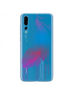 Coque Huawei P20 Pro Plume Feather Arc en Ciel...