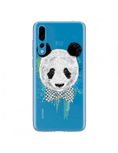 Coque Huawei P20 Pro Panda Noeud Papillon Transparente - Rachel Caldwell