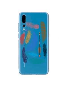 Coque Huawei P20 Pro Plume Feather Couleur Transparente -...