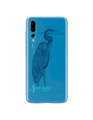 Coque Huawei P20 Pro Heron Blue Oiseau Transparente - Rachel Caldwell