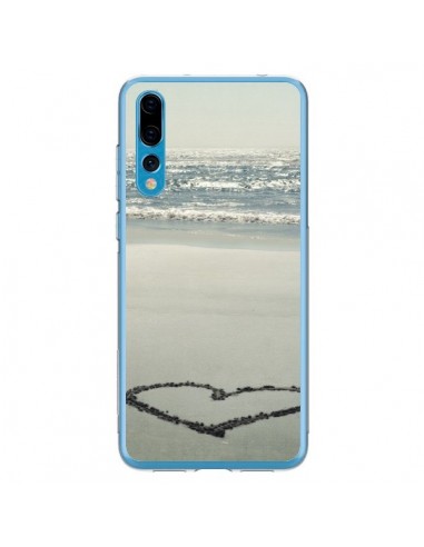 Coque Huawei P20 Pro Coeoeur Plage Beach Mer Sea Love Sable Sand - R Delean