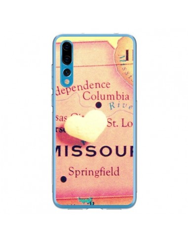 Coque Huawei P20 Pro Carte Map Missouri Coeoeur - R Delean