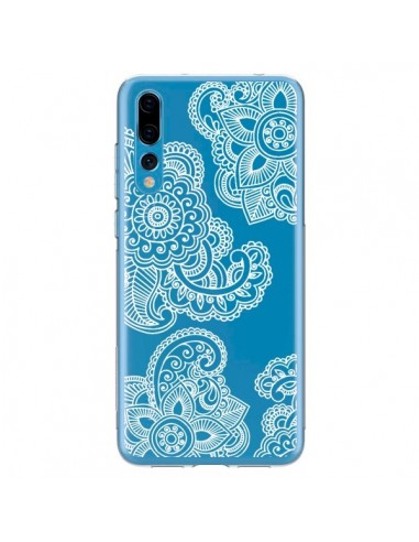 Coque Huawei P20 Pro Lacey Paisley Mandala Blanc Fleur Transparente - Sylvia Cook