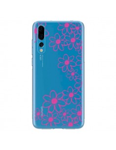 Coque Huawei P20 Pro Pink Flowers Fleurs Roses...