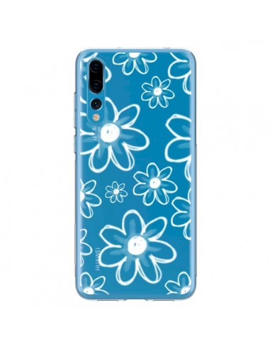 Coque Huawei P20 Pro Mandala Blanc White Flower Transparente - Sylvia Cook