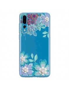 Coque Huawei P20 Pro Winter Flower Bleu, Fleurs d'Hiver...