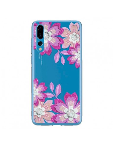 Coque Huawei P20 Pro Winter Flower Rose, Fleurs d'Hiver Transparente - Sylvia Cook