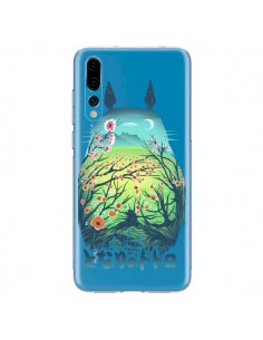 Coque Huawei P20 Pro Totoro Manga Flower Transparente -...