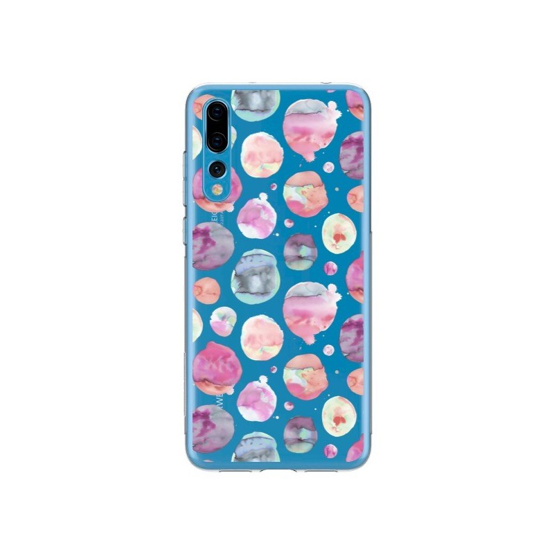 Coque Huawei P20 Pro Big Watery Dots Pink - Ninola Design