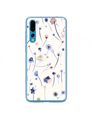 Coque Huawei P20 Pro Blue Soft Flowers - Ninola Design