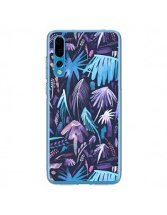Coque Huawei P20 Pro Brushstrokes Tropical Palms Navy -...
