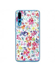 Coque Huawei P20 Pro Colorful Flowers Petals Blue -...