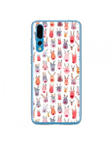 Coque Huawei P20 Pro Cute Winter Reindeers - Ninola Design