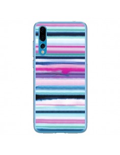 Coque Huawei P20 Pro Degrade Stripes Watercolor Pink -...