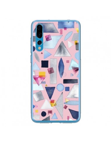 Coque Huawei P20 Pro Geometric Pieces Pink - Ninola Design