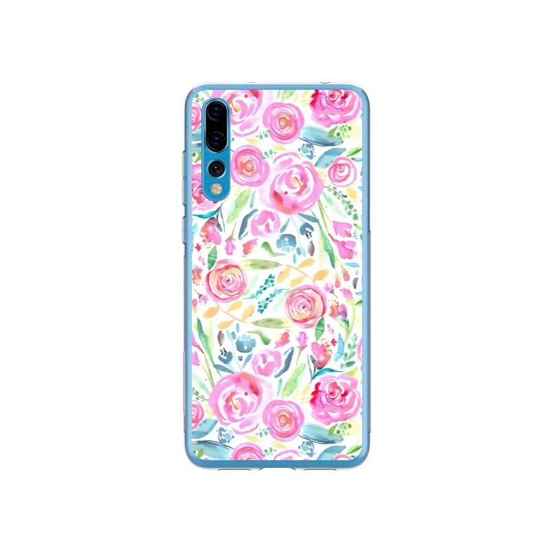 Coque Huawei P20 Pro Speckled Watercolor Pink - Ninola Design