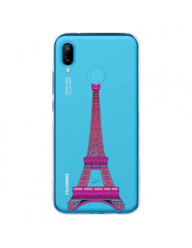 Coque Huawei P20 Lite Tour Eiffel Rose Paris Transparente - Asano Yamazaki