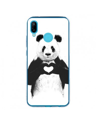 Coque Huawei P20 Lite Panda Amour All you need is love - Balazs Solti