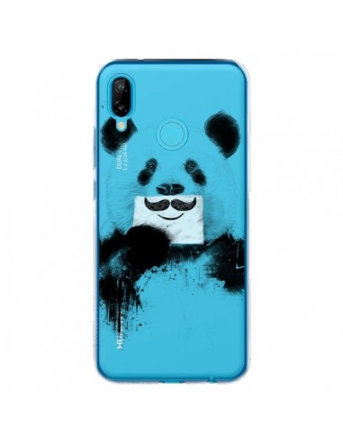 Coque Huawei P20 Lite Funny Panda Moustache Transparente - Balazs Solti