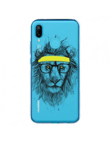 Coque Huawei P20 Lite Hipster Lion Transparente - Balazs Solti