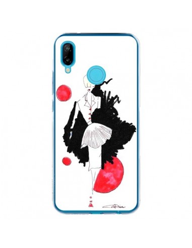 Coque Huawei P20 Lite Demoiselle Femme Fashion Mode Rouge - Cécile