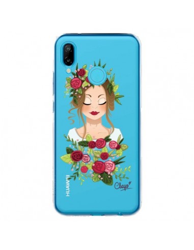 Coque Huawei P20 Lite Femme Closed Eyes Fleurs Transparente - Chapo