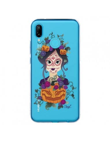 Coque Huawei P20 Lite Femme Closed Eyes Santa Muerte Transparente - Chapo