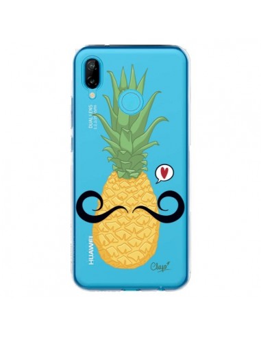 Coque Huawei P20 Lite Ananas Moustache Transparente - Chapo