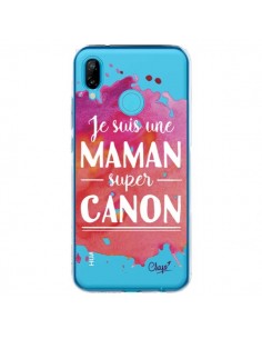 Coque Huawei P20 Lite Je suis une Maman super Canon Rose...
