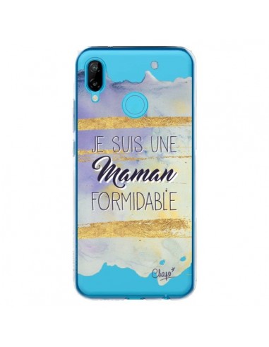 Coque Huawei P20 Lite Je suis une Maman Formidable Violet Transparente - Chapo