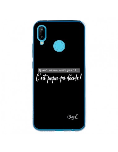 Coque Huawei P20 Lite C'est Papa qui Décide Noir - Chapo