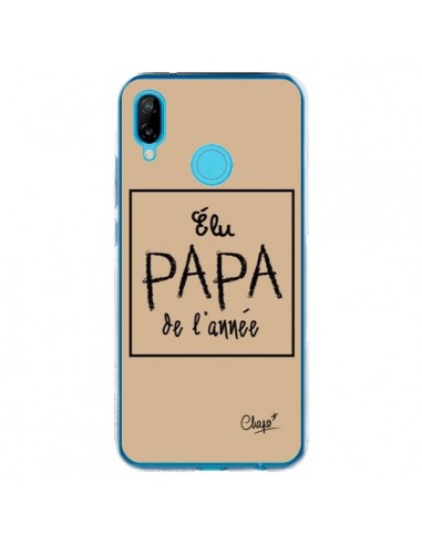 Coque Huawei P20 Lite Elu Papa de l'Année Beige - Chapo