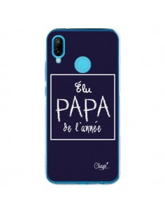 Coque Huawei P20 Lite Elu Papa de l'Année Bleu Marine -...