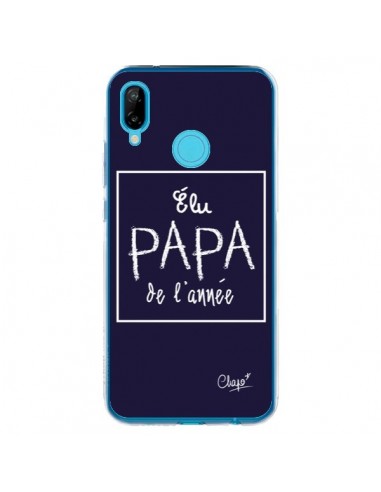 Coque Huawei P20 Lite Elu Papa de l'Année Bleu Marine - Chapo