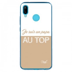 Coque Huawei P20 Lite Je suis un Papa au Top Beige - Chapo