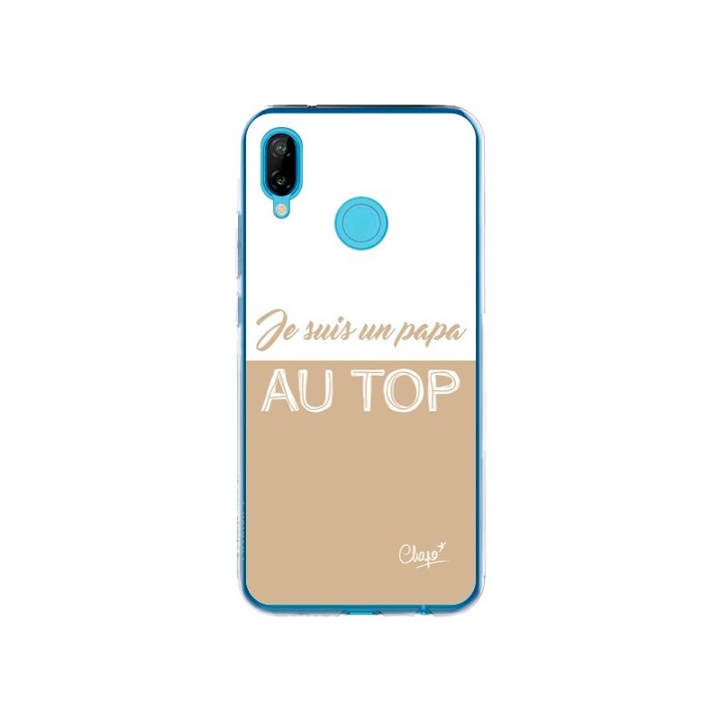 Coque Huawei P20 Lite Je suis un Papa au Top Beige - Chapo