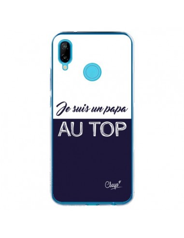 Coque Huawei P20 Lite Je suis un Papa au Top Bleu Marine - Chapo