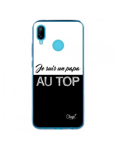 Coque Huawei P20 Lite Je suis un Papa au Top Noir - Chapo