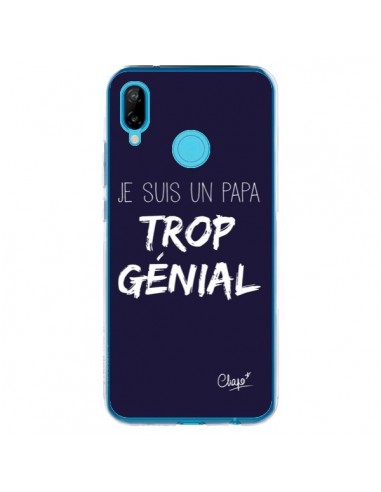 Coque Huawei P20 Lite Je suis un Papa trop Génial Bleu Marine - Chapo