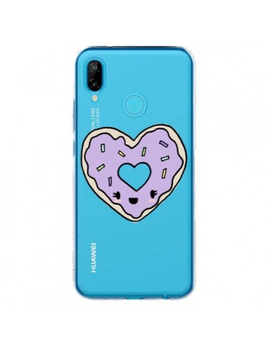 Coque Huawei P20 Lite Donuts Heart Coeur Violet Transparente - Claudia Ramos