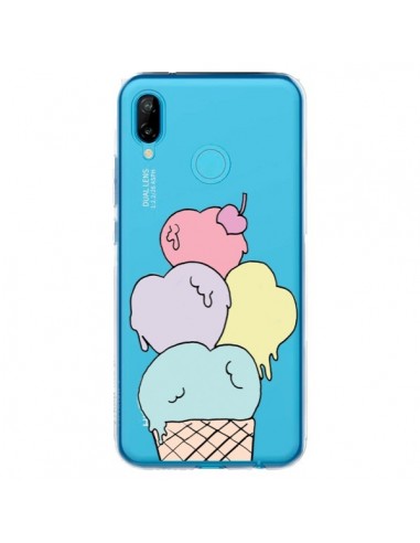 Coque Huawei P20 Lite Ice Cream Glace Summer Ete Coeur Transparente - Claudia Ramos