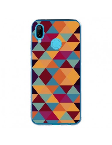 Coque Huawei P20 Lite Azteque Triangle Orange - Eleaxart