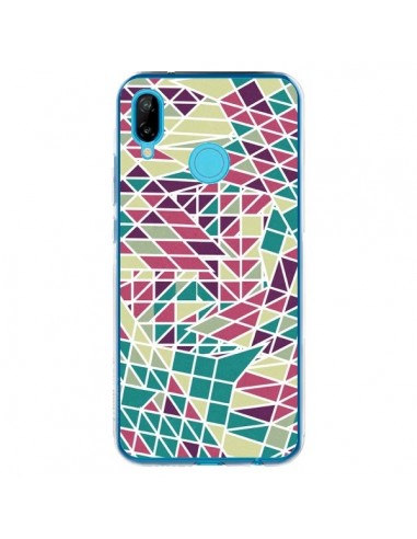 Coque Huawei P20 Lite Azteque Triangles Vert Violet - Eleaxart