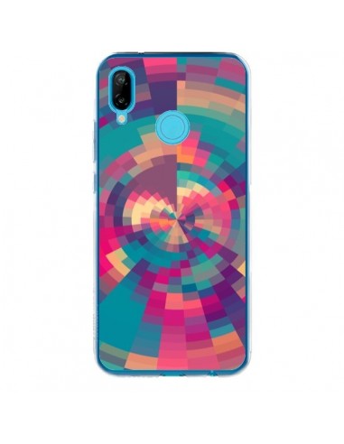 Coque Huawei P20 Lite Spirales de Couleurs Rose Violet - Eleaxart